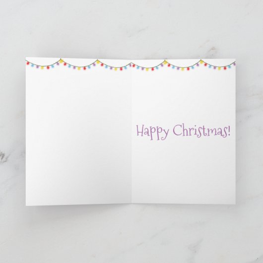 Fa-la-la-la-llama cute Christmas card Kaart (Binnen)