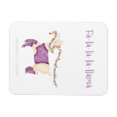 Fa-la-la-la-llama cute Christmas magnet (Horizontal)