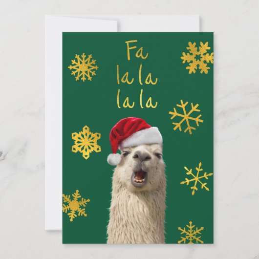 Fa La La La Llama Kaart (Voorkant)