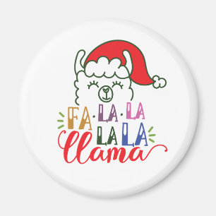 Fa la la la Llama Kerstmis   Magneet