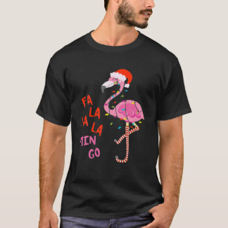 Fa La La La Mingo Flamingo voor kerstvakantie Paja T-shirt