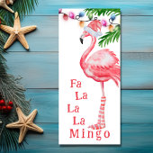 Fa La La La Mingo Photo Flamant rose Carte de Noël