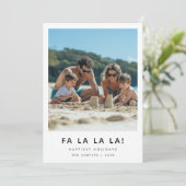Fa La La La Plage Carte Photo Famille Noël (Debout devant)