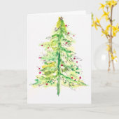 Fa La La La Tree design sur une carte de vacances (Fleur jaune)