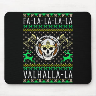 Fa-la-la-la Valhalla-la Viking God Lelijk Kerstfee Muismat