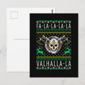 Fa-La-La-La Valhalla-La Viking Kerstmis Briefkaart (Voorkant / Achterkant)