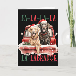 Fa La La Labrador Grappige Kerst Kaart