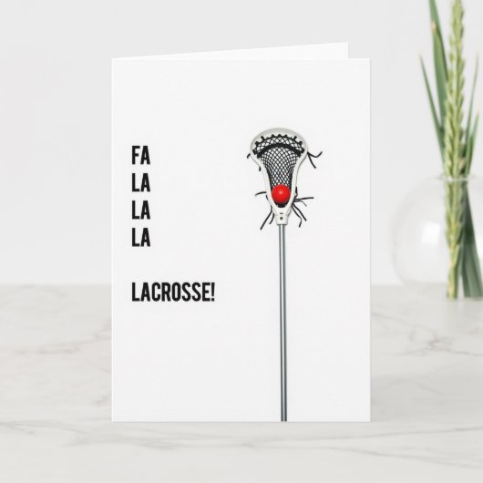 Fa La La Lacrosse Holiday Card Kaart (Voorkant)