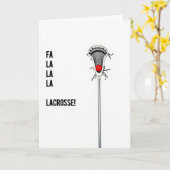 Fa La La Lacrosse Holiday Card Kaart (Gele Bloem)