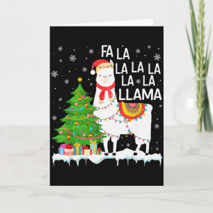 Fa La La Lama Kerst Morsige Kerstmis Pyjama Dier Kaart