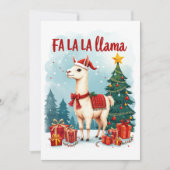 Fa La La Lama Kerstkaart (Voorkant)