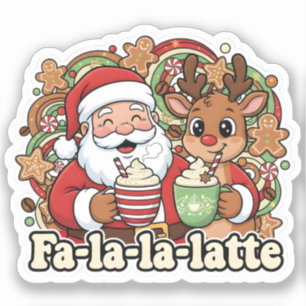 Fa-la-la-Latte Sticker