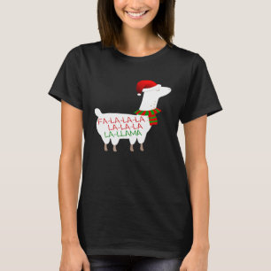 Fa La La Llama Christmas Mannen Vrouwen Kinder T-shirt