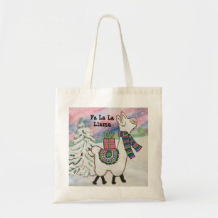Fa La La Llama Cute Whimsical Tote Bag