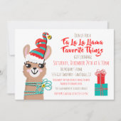 Fa la la Llama Favorite Dittes Gift Exchange Kaart (Voorkant)