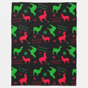 Fa la la Llama Funny Feestdagen Festive Kerstmis Fleece Deken