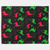 Fa la la Llama Funny Feestdagen Festive Kerstmis Fleece Deken (Voorkant (Horizontaal))