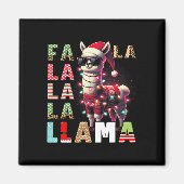 Fa La La Llama Funny Llama Christmas Dierenvriend Magneet (Voorkant)
