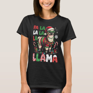 Fa La La Llama Funny Llama Christmas Dierenvriend T-shirt