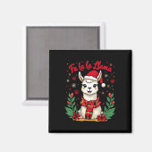 Fa La La Llama Grappig Llama Kerst Alpaca Dier Magneet (Voorkant / Achterkant)