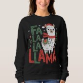 Fa La La Llama | Llama Lover Retro Kerstmis Trui (Voorkant)