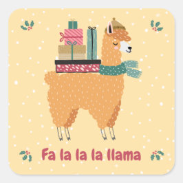 Fa la la Llama Vakantie Sticker