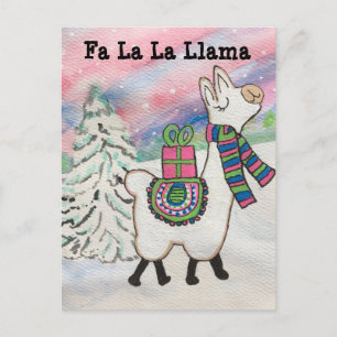 Fa La La Llama Whimsical Briefkaart