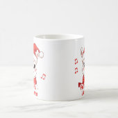 Fa La La Llama White Cerf Christmas Café Mug (Centre)