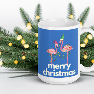 Fa la la mingo Christmas Flamingo Coffee Mok