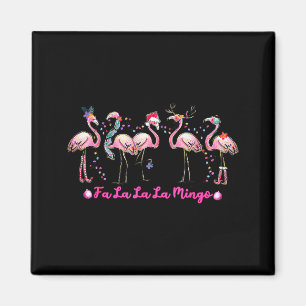 Fa La La Mingo Flamingo Kerstboom Lichtjes Troc Magneet
