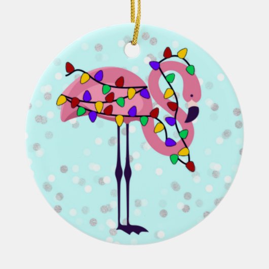 Fa La La Mingo Flamingo Ornament (Voorkant)