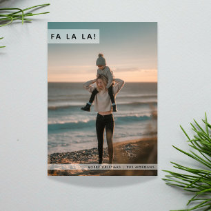 Fa La La Modern Family Foto Kerstkaart Strand