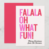 FA LA LA OH QUEL PLAISIR Carte de vacances plates (Devant / Derrière)