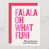FA LA LA OH WAT IS HET LEUK Plat kerstkaart (Voorkant / Achterkant)
