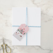 Fa La La Pink Christmas Elf Toy Workshop Cadeaulabel (Met Touw)