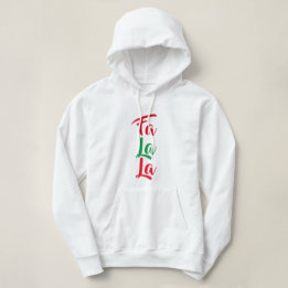 Fa La La Red en Green Kersthoodie Hoodie