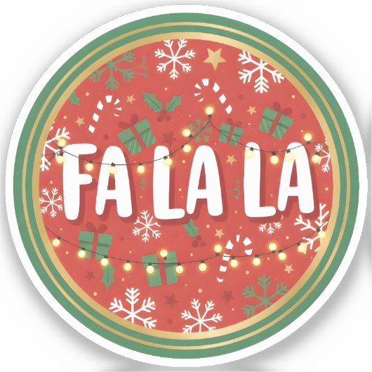 Fa La La Sticker (Voorkant)