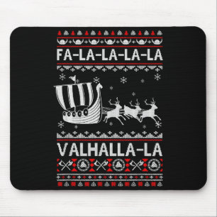 Fa La La Valhalla Viking Schip Kerstmis Xmas Lelij Muismat