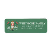 Fa La La Whimsical Nutcracker Ballet Kerstmis Etiket (Voorkant)