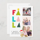 FA LA LLAMA 3 PHOTO feestelijke kinderen Feestdagenkaart (Voorkant / Achterkant)