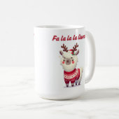 Fa La Llama Christmas Mug - Fun Holiday Gig (Devant droit)