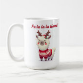 Fa La Llama Christmas Mug - Fun Holiday Gig (Gauche)
