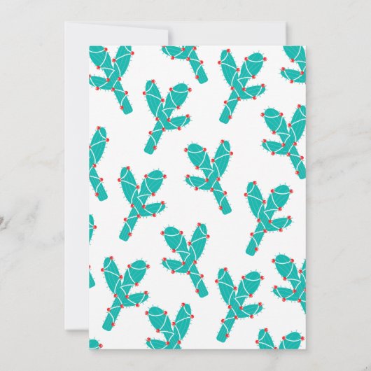 Fa la Llama Invitation de Fête de Vacances (Dos)