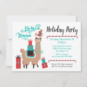 Fa la Llama Invitation de Fête de Vacances (Devant)