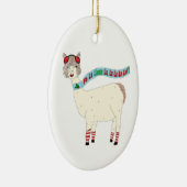 Fa La Llama La Kersta Keramisch Ornament (Rechts)