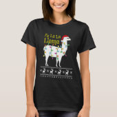 Fa La Llama Lelijke Kersttrui Llama Chris T-shirt (Voorkant)