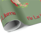 Fa La Llama over Groen Cadeaupapier (Rol Hoek)
