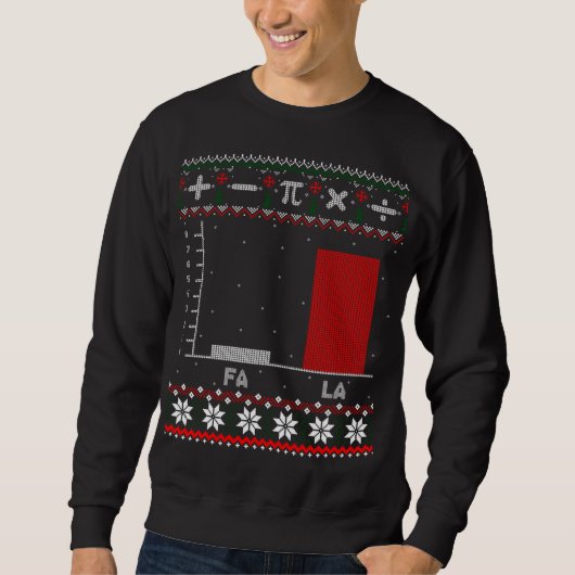 Fa La Mathematics Graph Kerstmis Ugly Sweater (Voorkant)