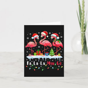 Fa La Mingo Flamingo Kerst Tropische Kerstboom Kaart