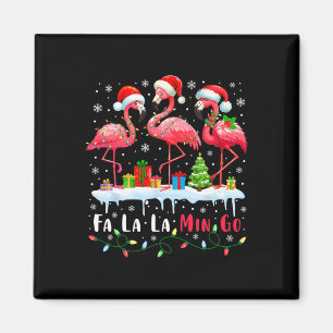 Fa La Mingo Flamingo Kerst Tropische Kerstboom Magneet